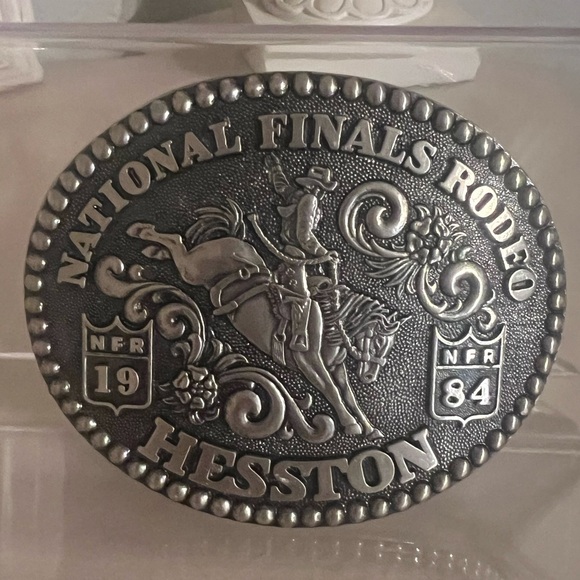 National Finals Rodeo (NFR) 1984 Hesston Vintage belt buckle